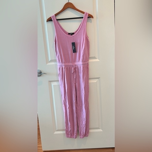 NWT Lulu's Pink Loungewear Jumpsuit with Tie Waist - Picture 5 of 14